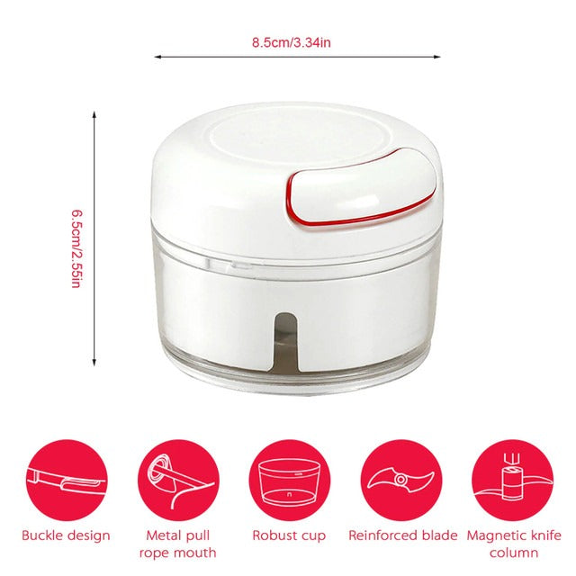 Mini Chopper Hand-power Food Chopper Mincer Mixer Blender