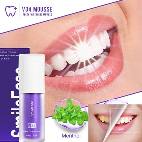 Hismile V34 Purple Color Corrector Teeth Toothpaste Effective Whitening Teeth Mousse Oral Cleaning Whitening Toothpaste Product