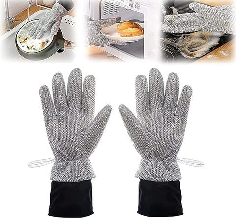 Wire Dishwashing Gloves | Dishwashing Rags For Wet And Dry Non-scratch Wire Dish Cloths For Washing Dishes, Kitchen