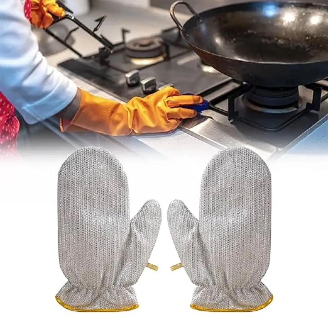 Wire Dishwashing Gloves | Dishwashing Rags For Wet And Dry Non-scratch Wire Dish Cloths For Washing Dishes, Kitchen
