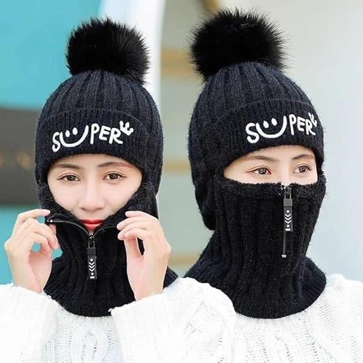 Zipper winter cap