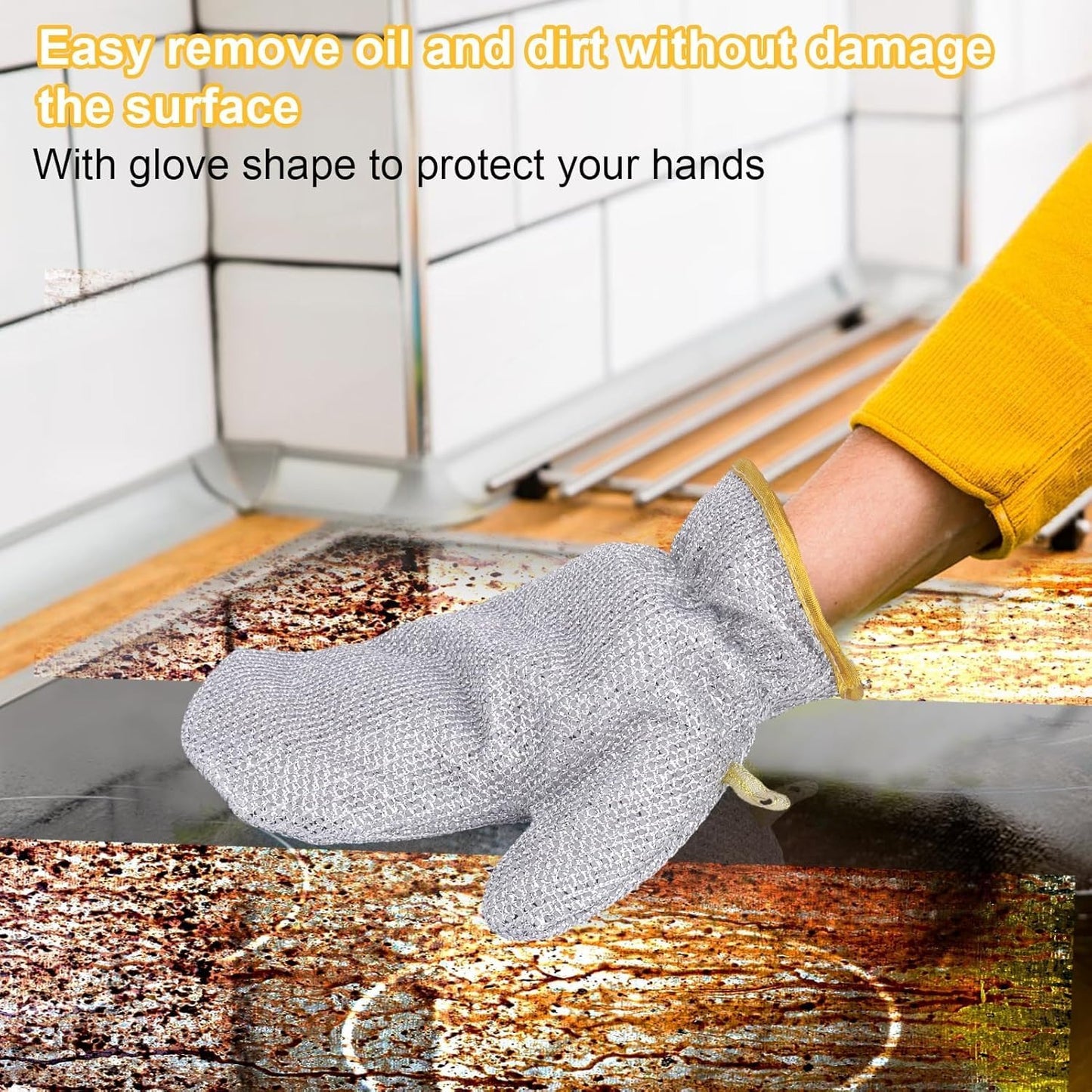 Wire Dishwashing Gloves | Dishwashing Rags For Wet And Dry Non-scratch Wire Dish Cloths For Washing Dishes, Kitchen
