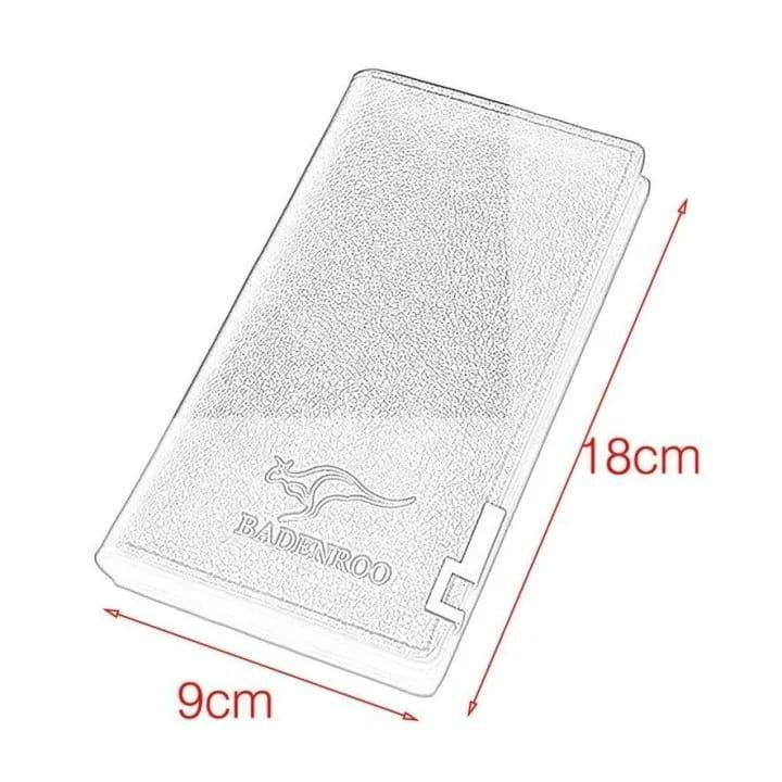 Kangro Ultra Slim Long Purse Wallet For Men With Stylish Design Durable Leather Easy Carrying And Everyday Use - Black