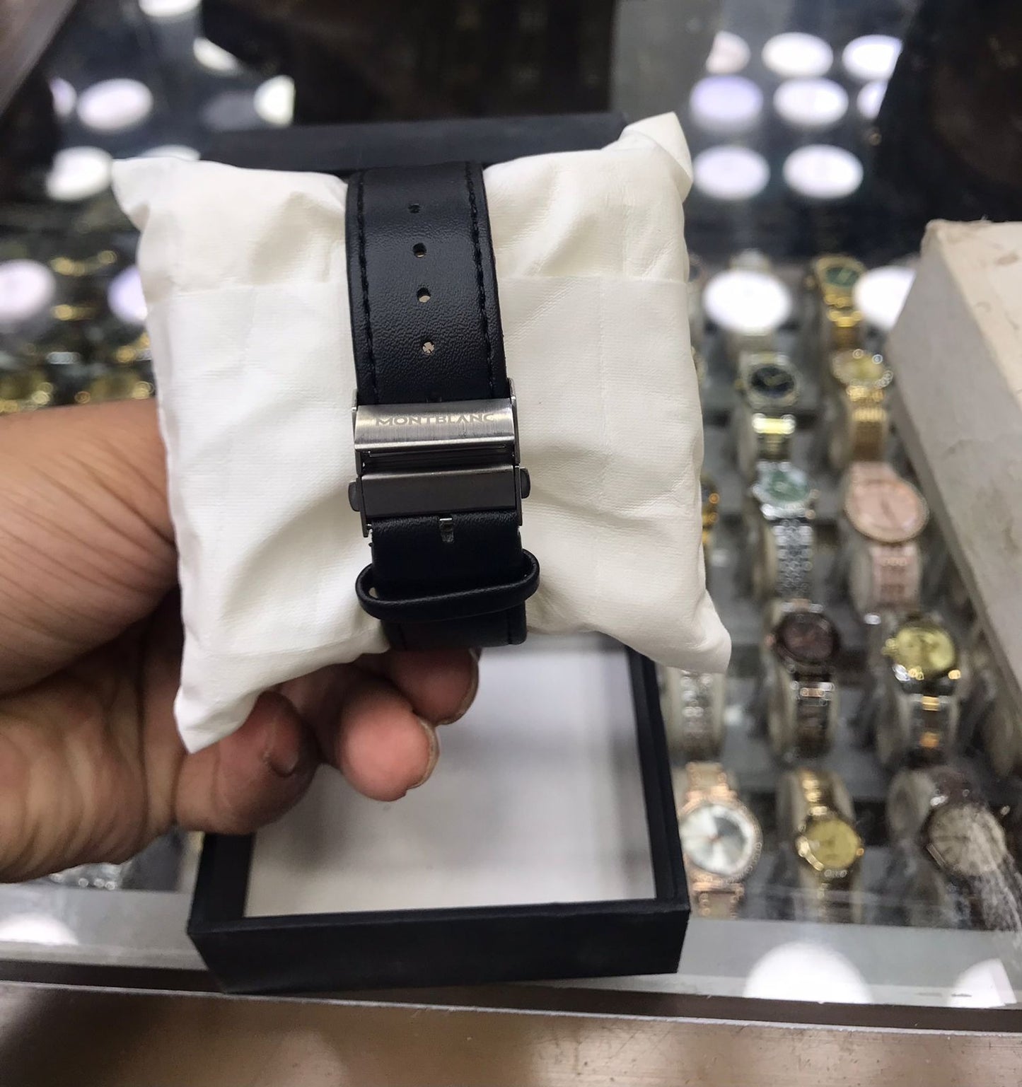 MontBlanc 0817A Men’s Luxury Watch | Premium Leather Strap, Water Resistant, Elegant Analog Timepiece ( without box )