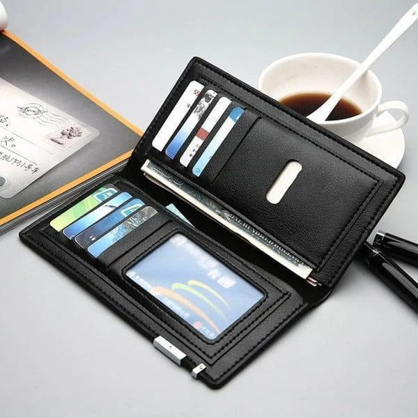 Kangro Ultra Slim Long Purse Wallet For Men With Stylish Design Durable Leather Easy Carrying And Everyday Use - Black